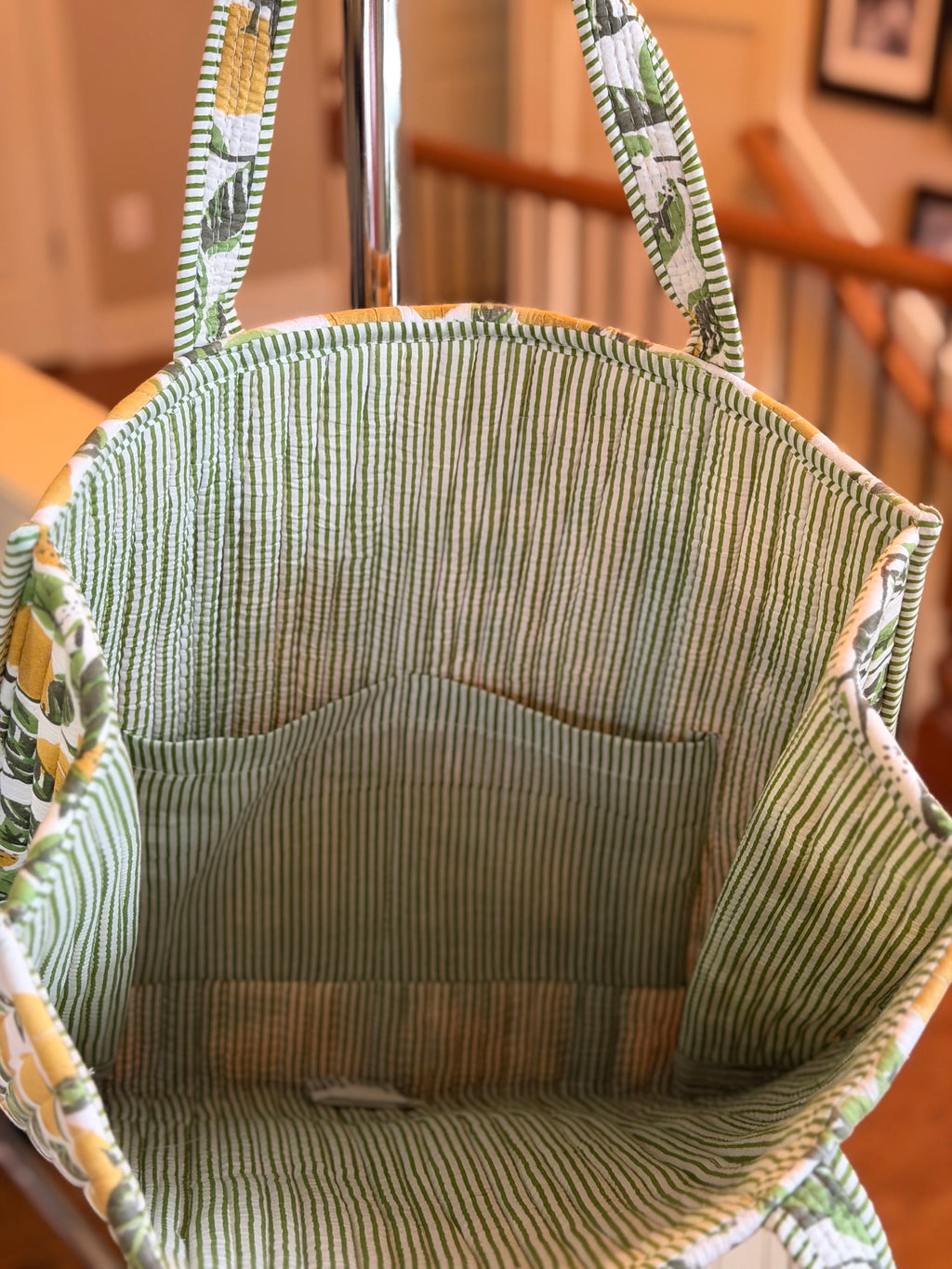 Lemon Quilted Tote