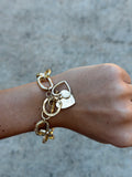 Chunky Gold Heart Bracelet