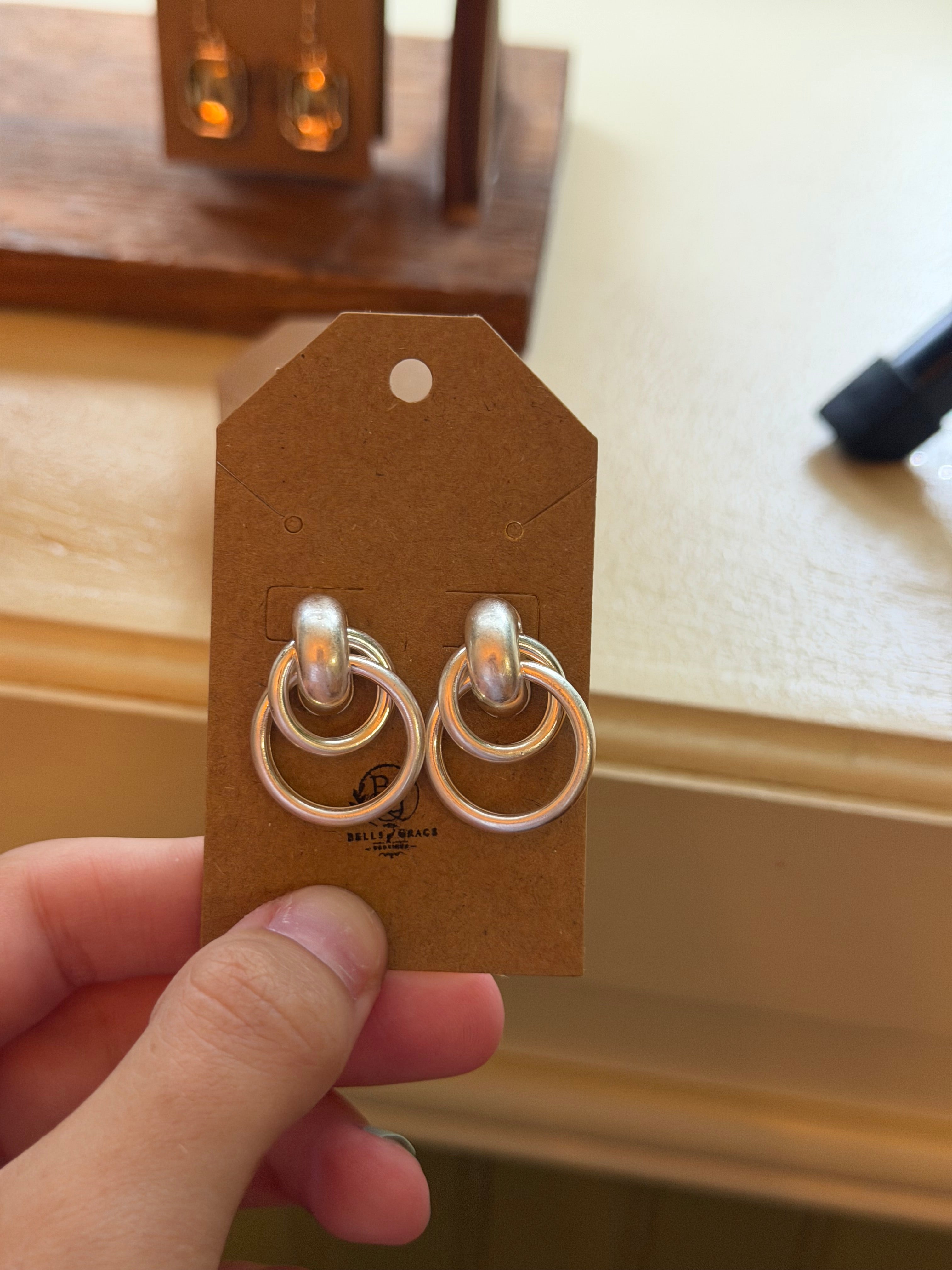 Classy Drop Hoop Earrings