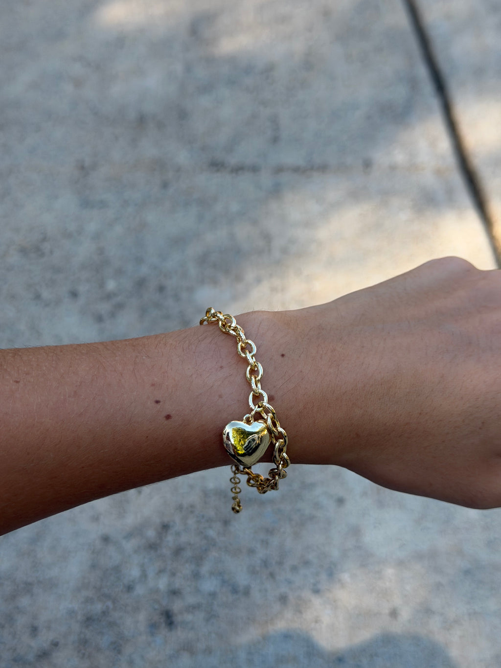Gold Chain with Heart Pendant