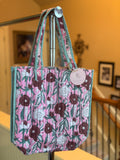 Mini Pink Floral Quilted Tote