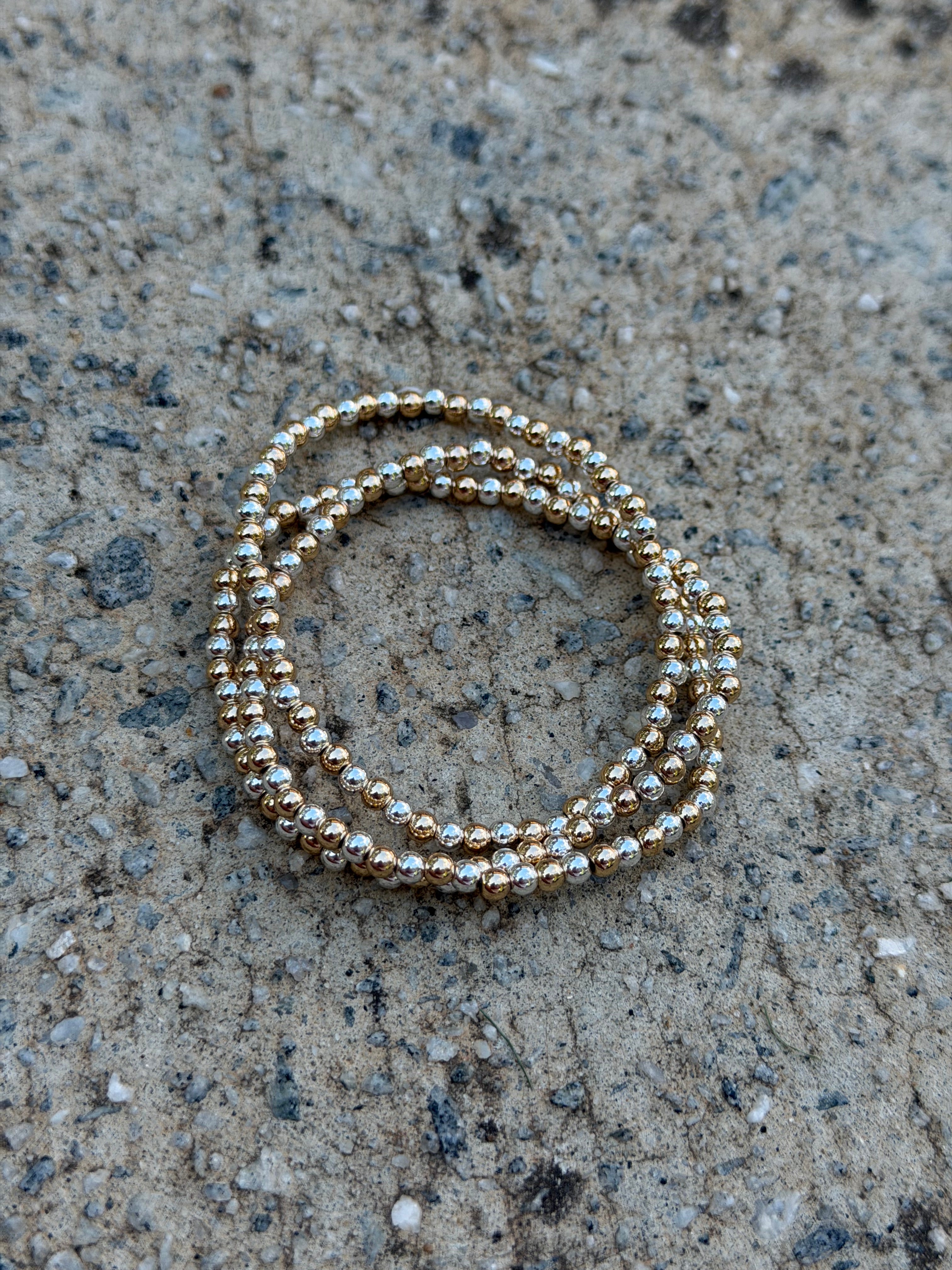 Mixed Metal Beaded Bracelet