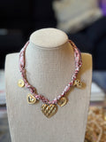 Pink Scarf Necklace