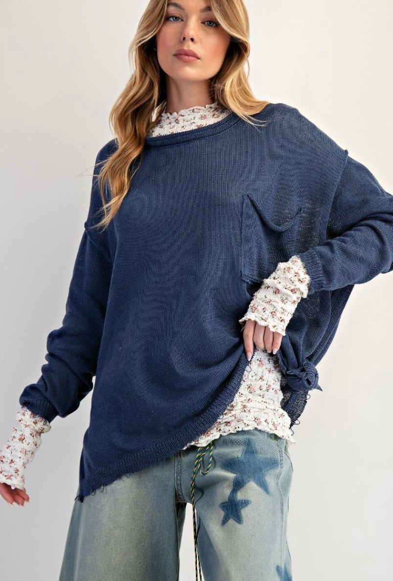 Navy Knit Sweater
