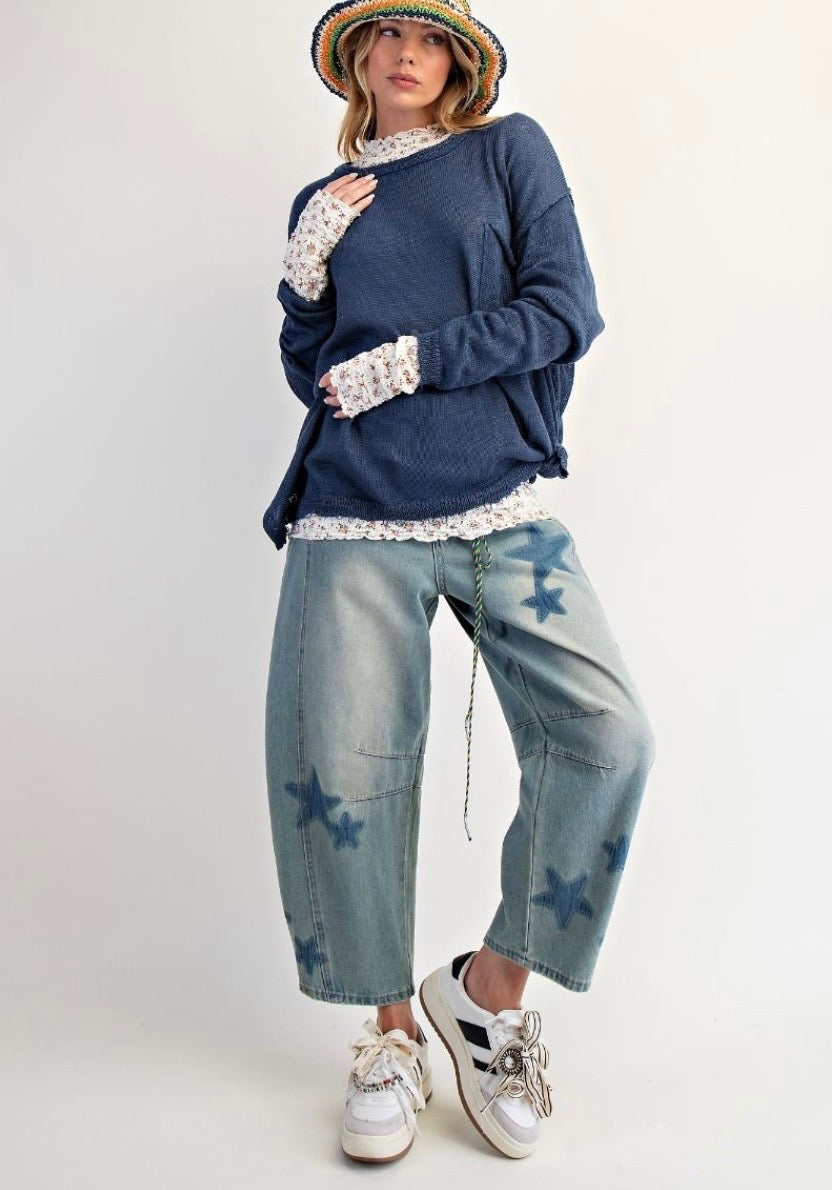 Navy Knit Sweater