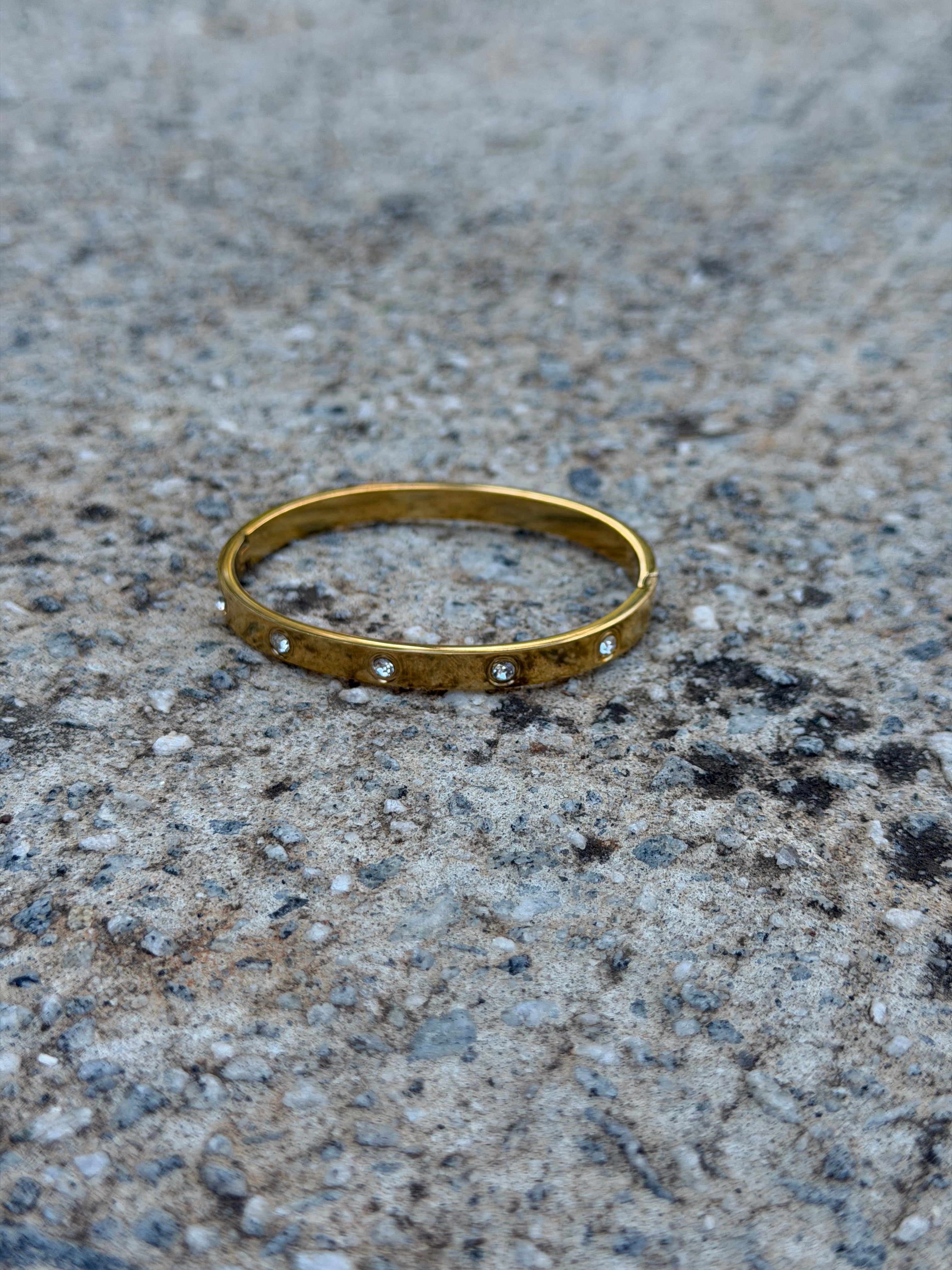 Gold Diamond Bangle