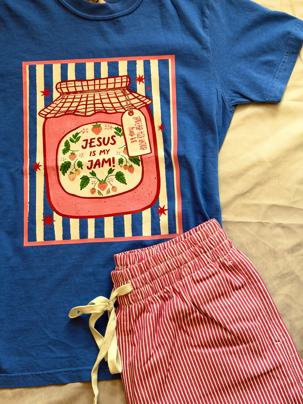 Striped Drawstring Shorts