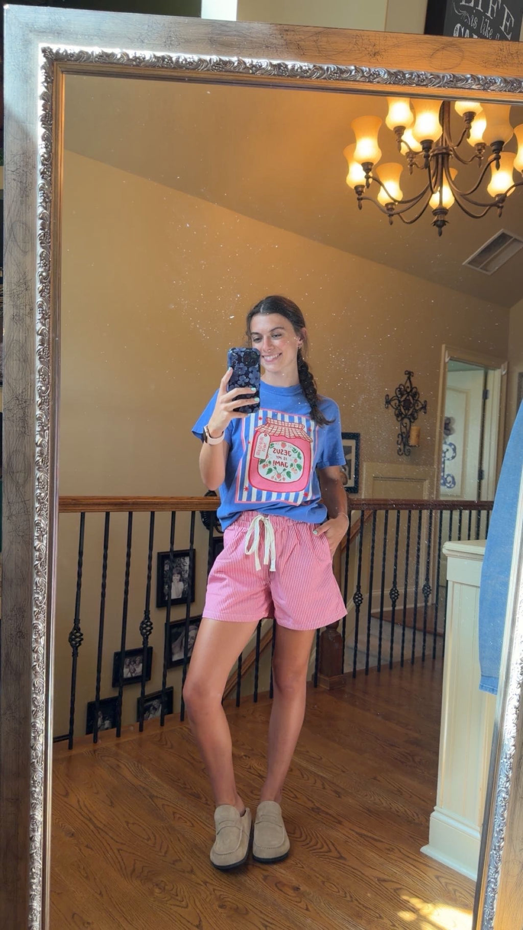 Striped Drawstring Shorts