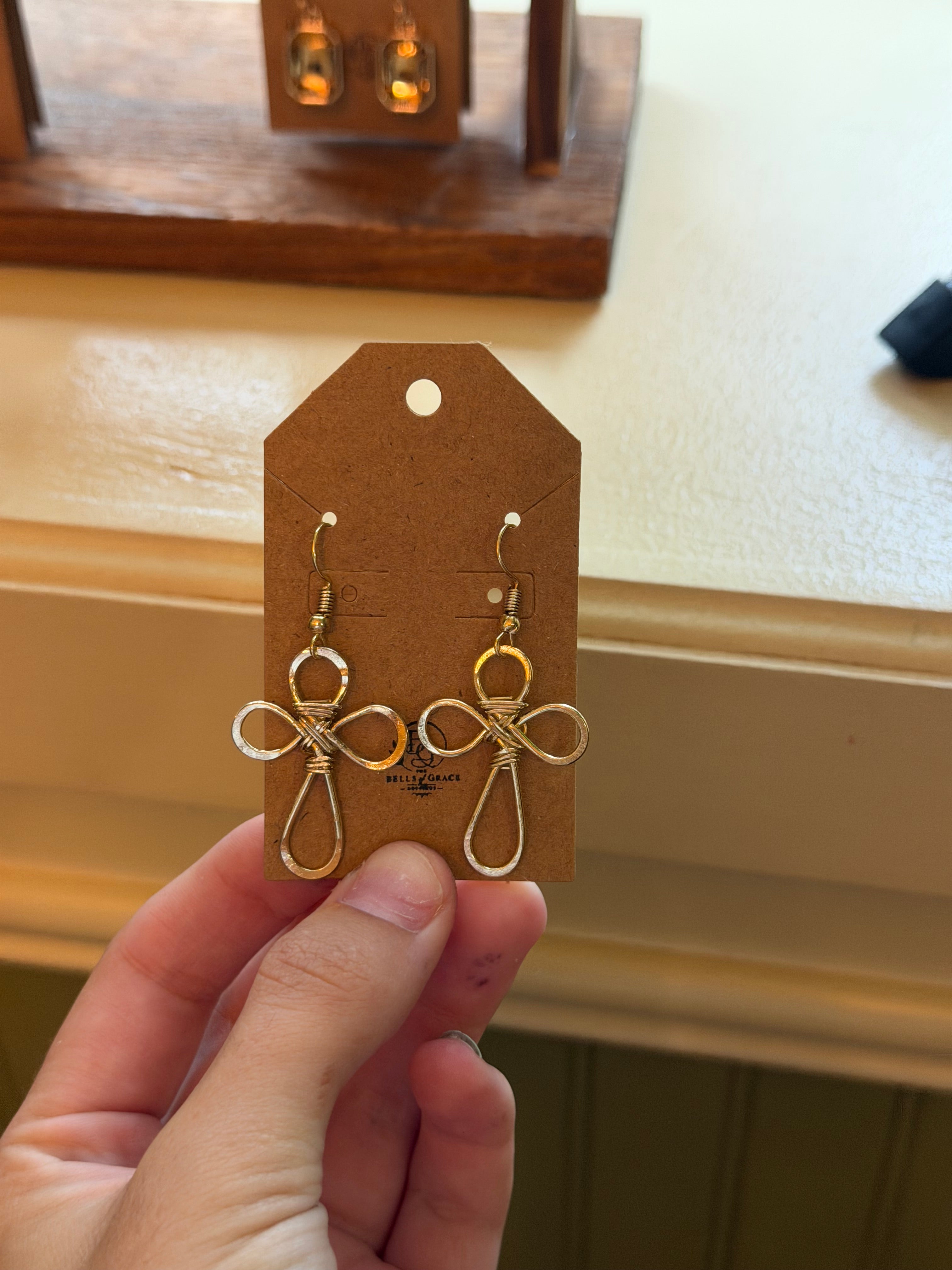 Dangle Cross Earrings