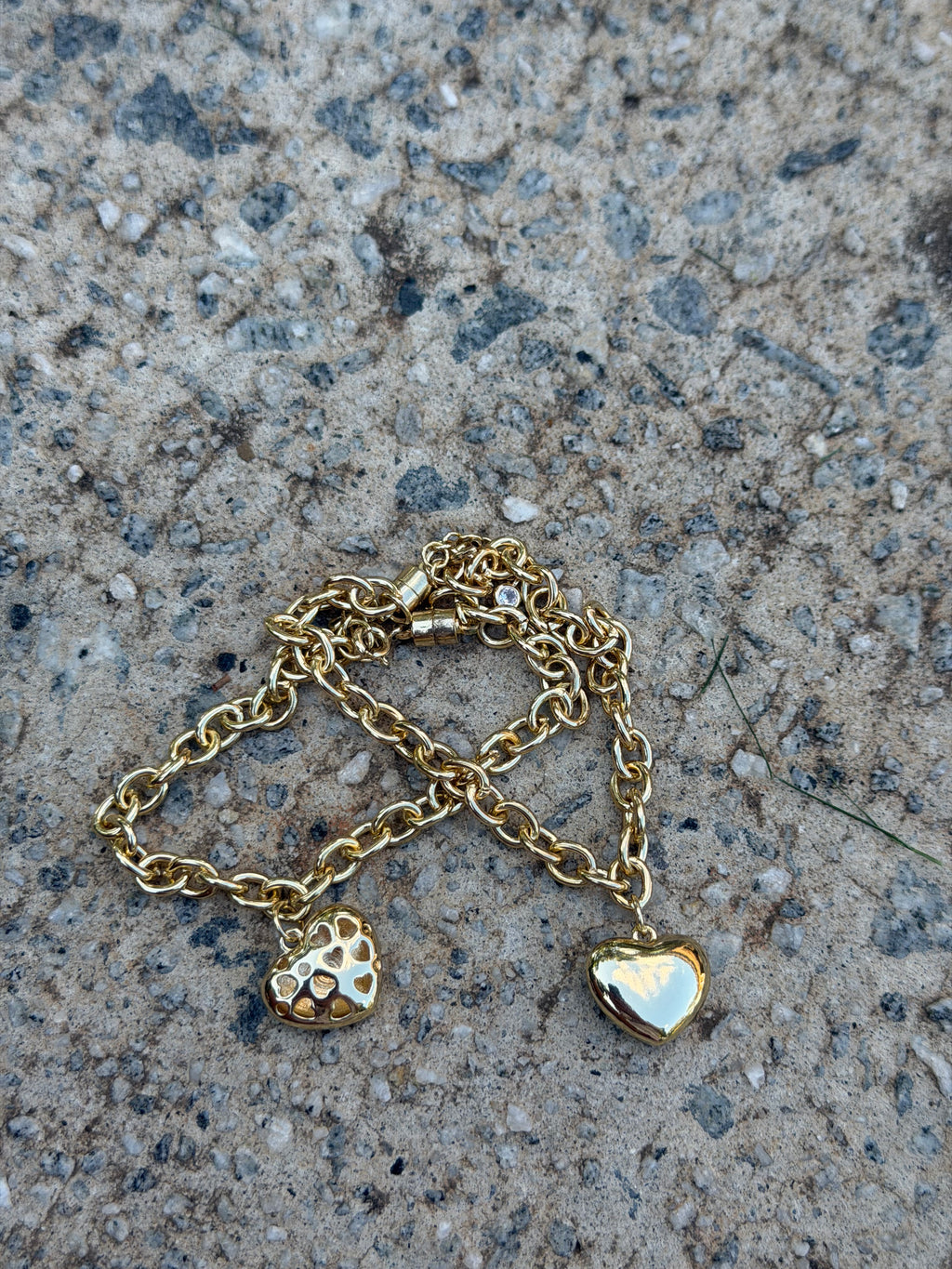 Gold Chain with Heart Pendant