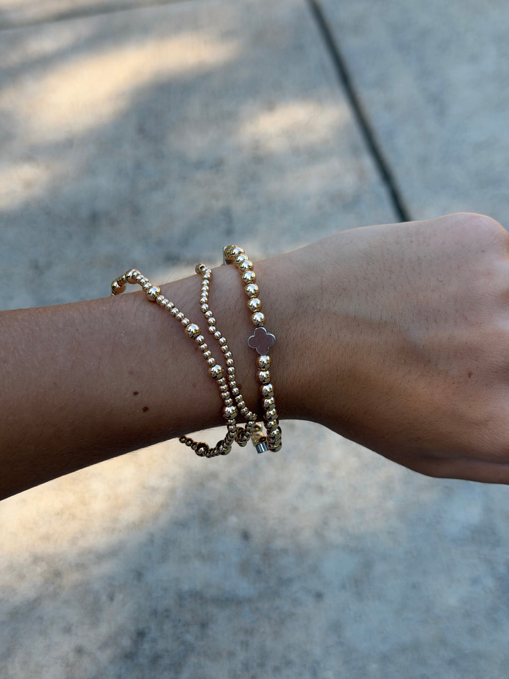 Small Gold Beaded Bracelet