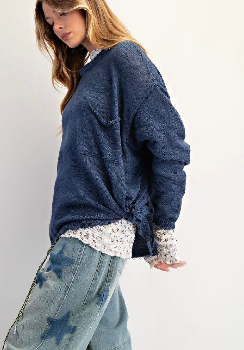 Navy Knit Sweater