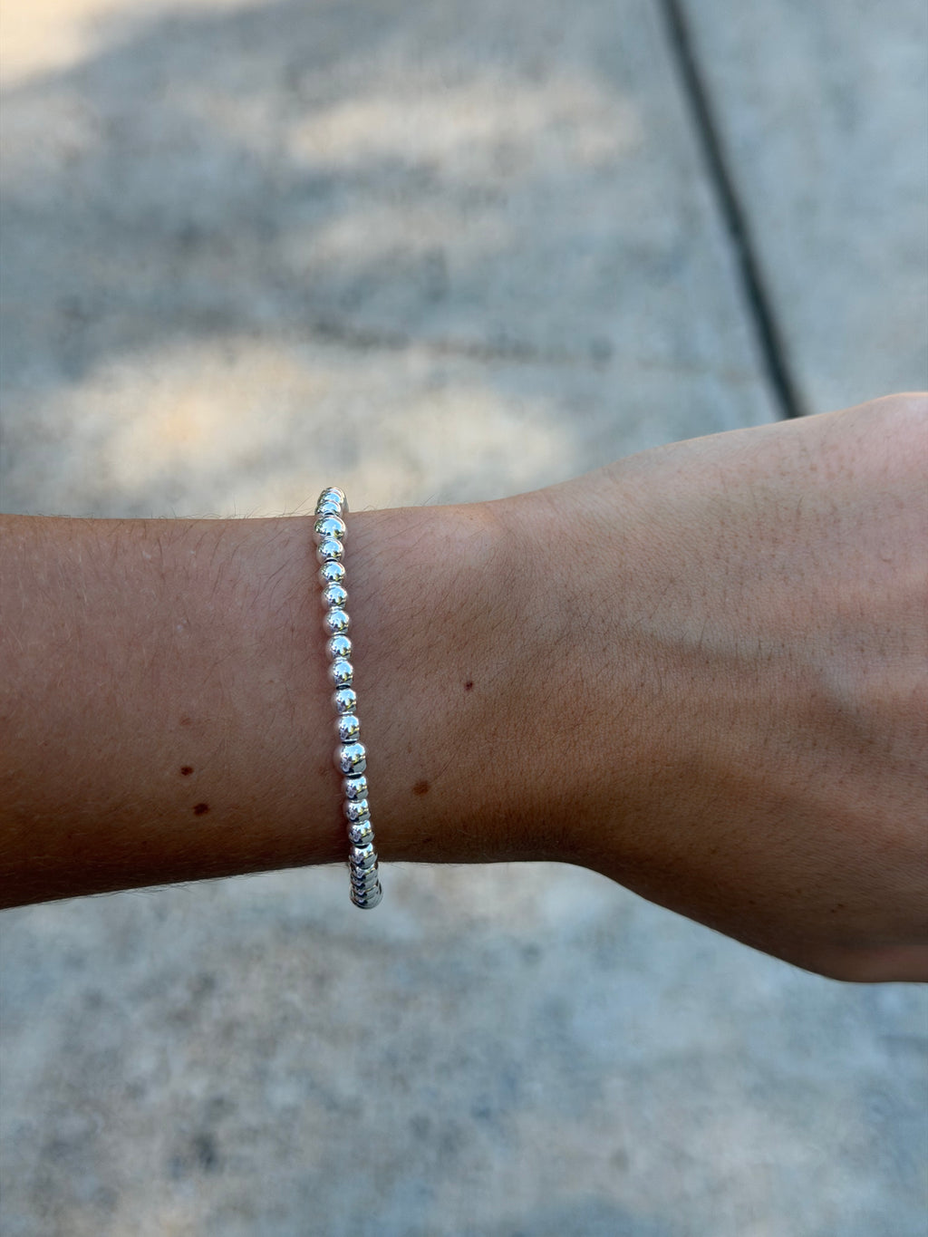 Silver Beaded Bracelet