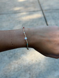 Gold with Color Beads and Pearl Bracelet