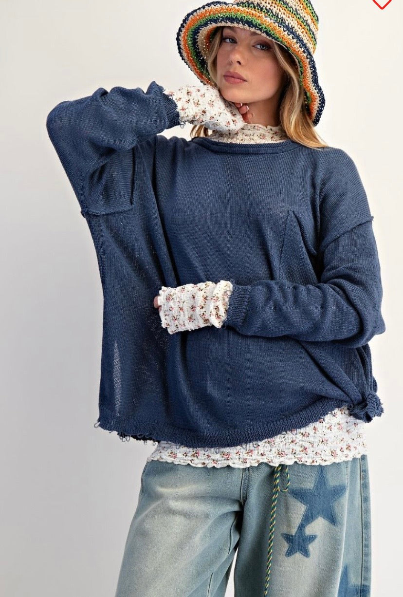 Navy Knit Sweater