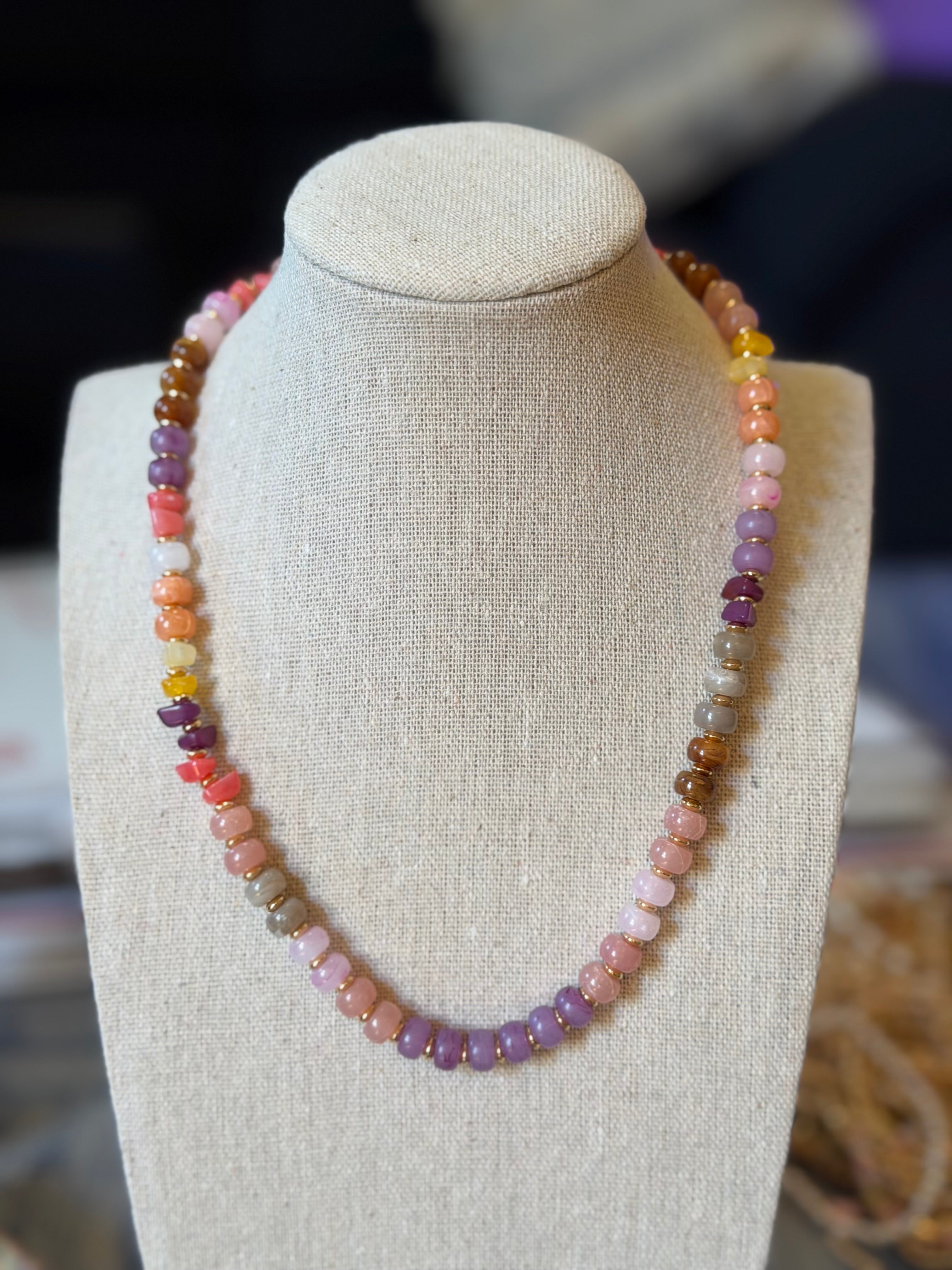 Multi-Colored Beaded Necklace