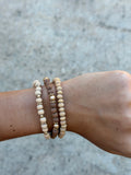 Brown Beaded Stackable Bracelet