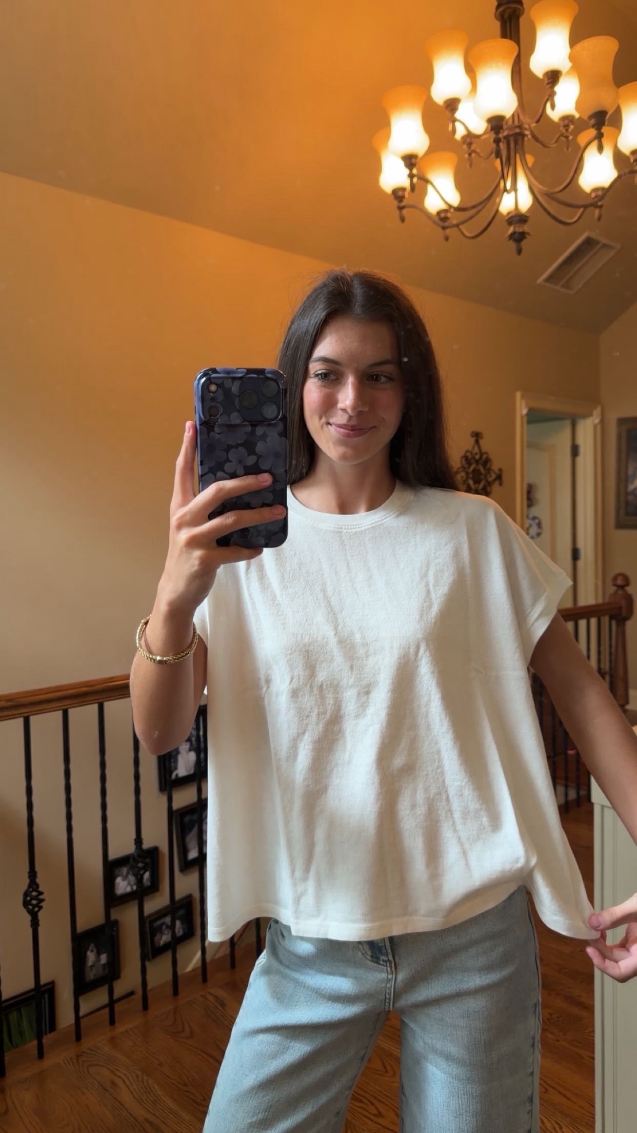 White Capped Sleeve Tee