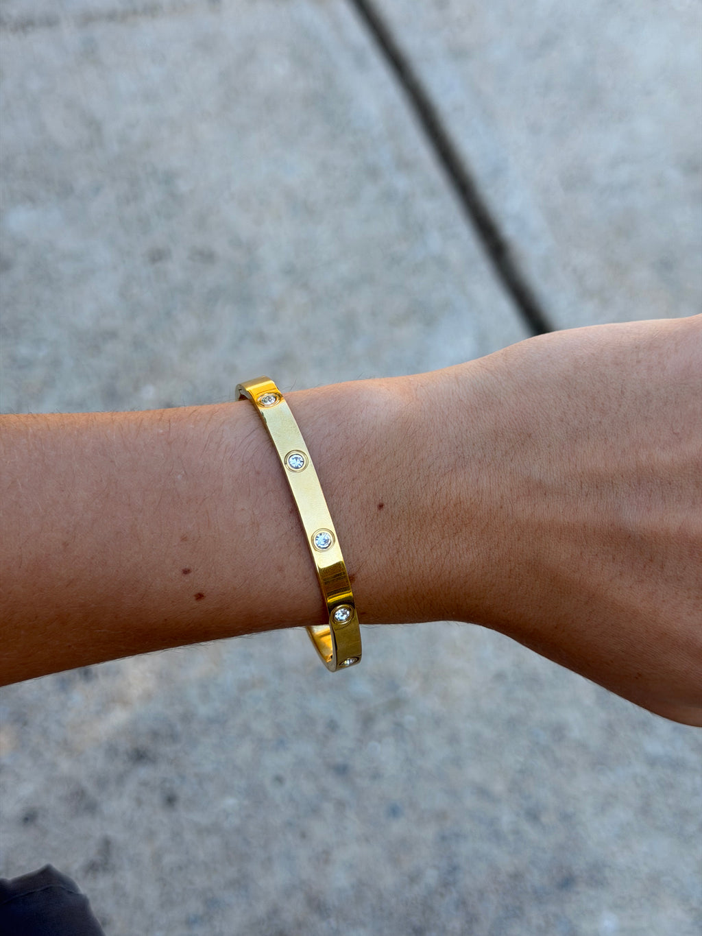 Gold Diamond Bangle