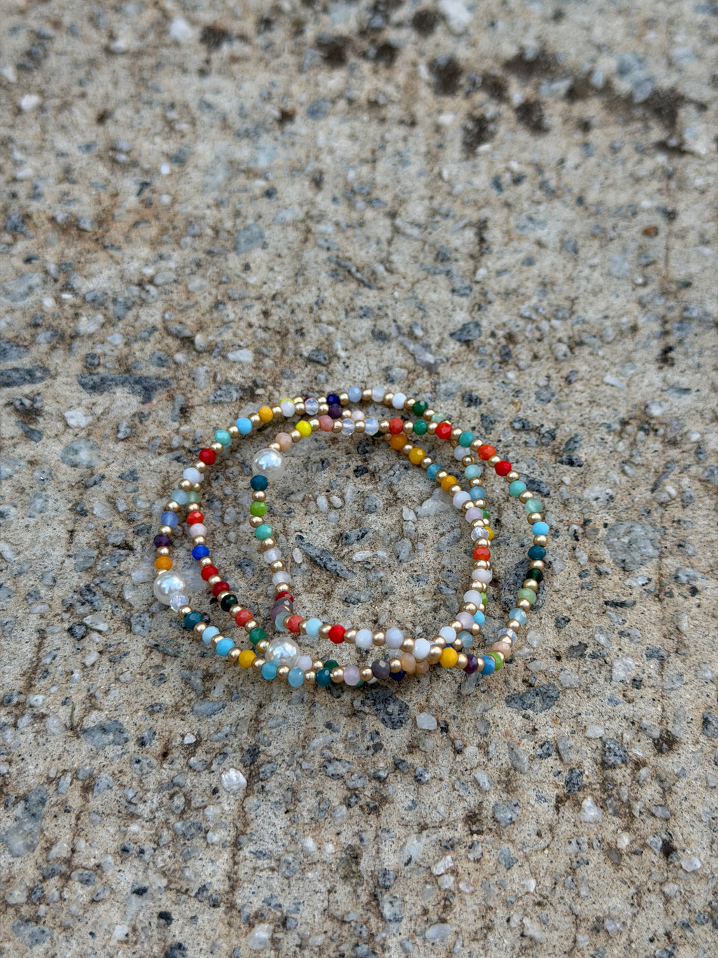 Colorful with Pearl Beaded Bracelet