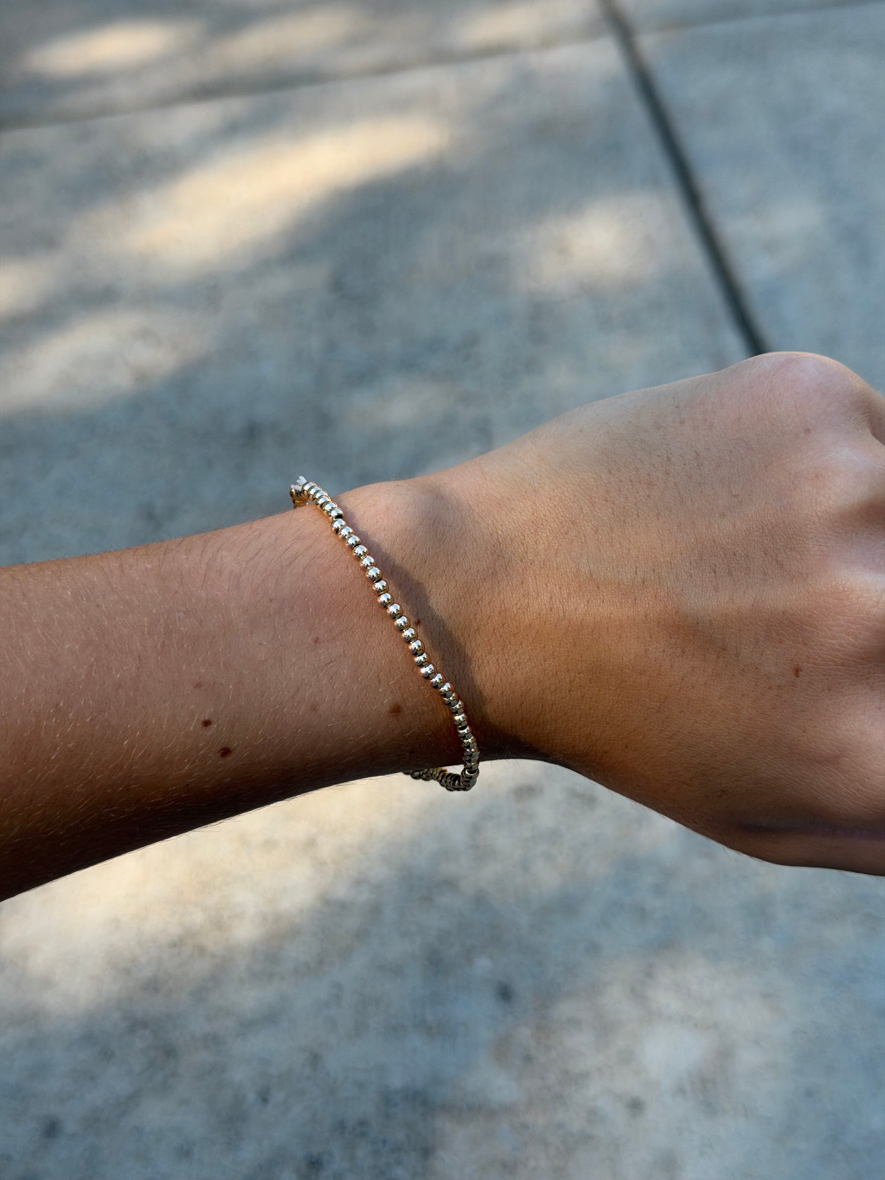 Small Gold Beaded Bracelet