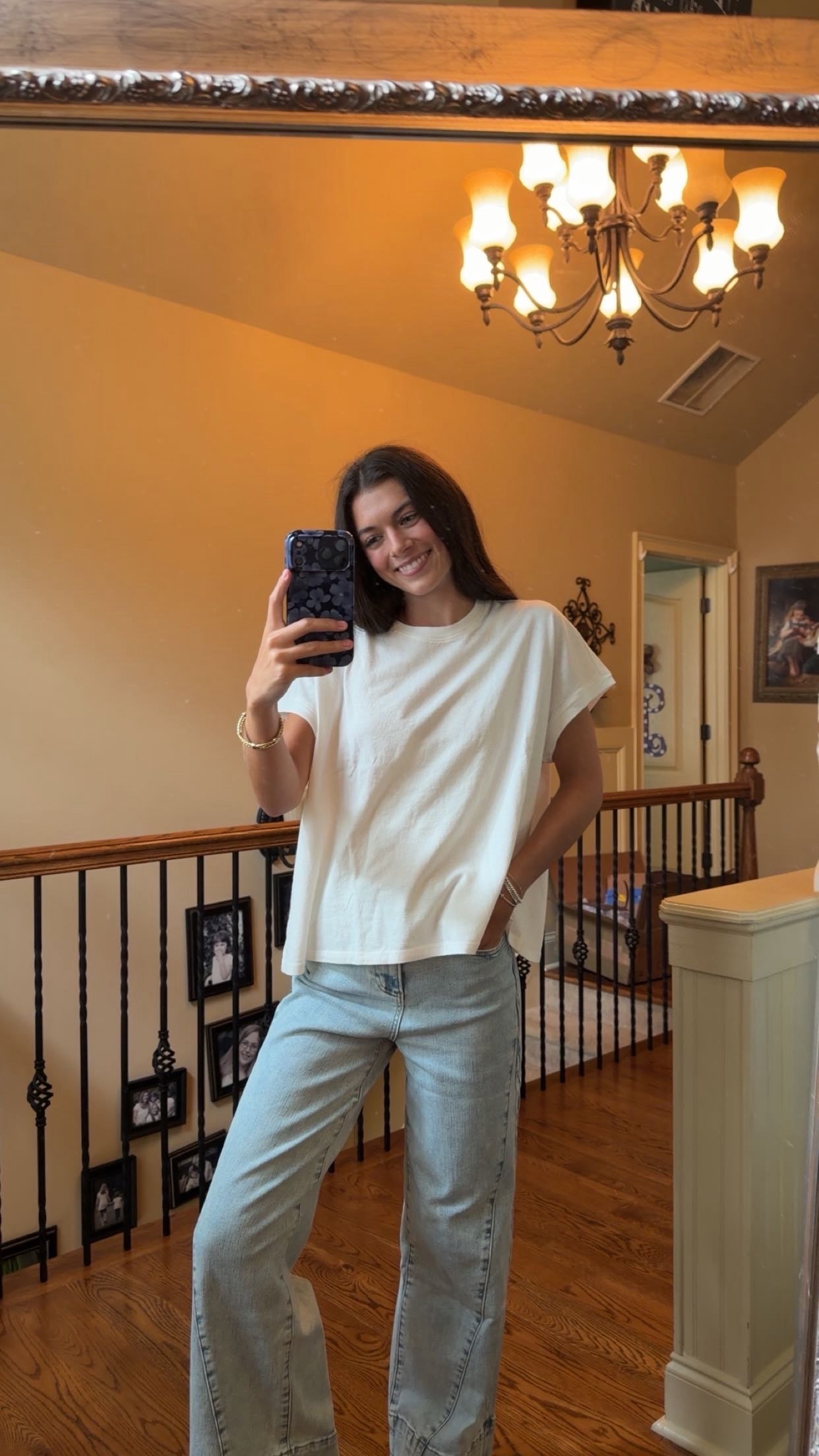 White Capped Sleeve Tee