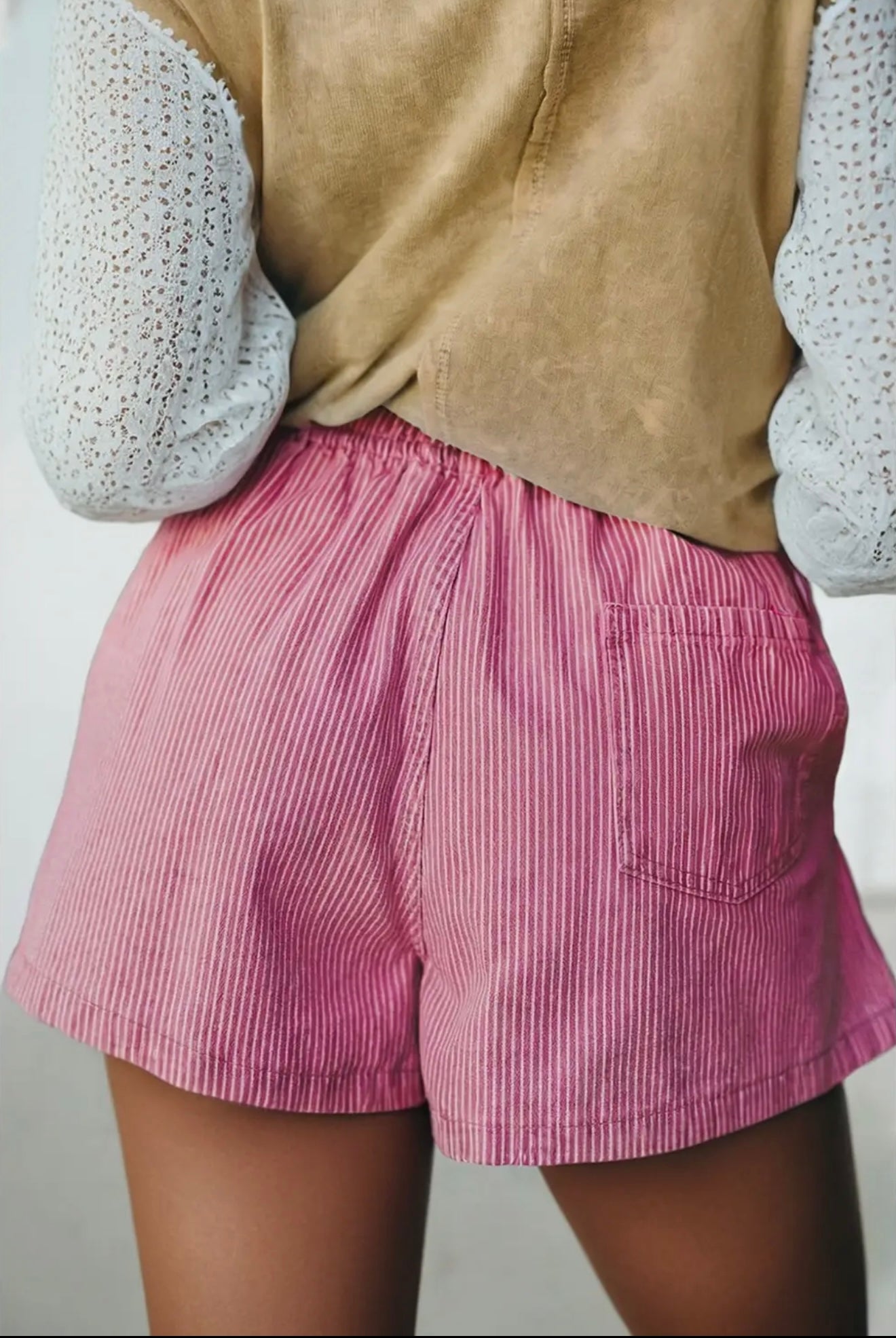 Striped Drawstring Shorts