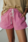 Striped Drawstring Shorts
