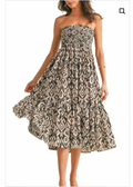 Geo Print Midi Dress/Maxi Skirt