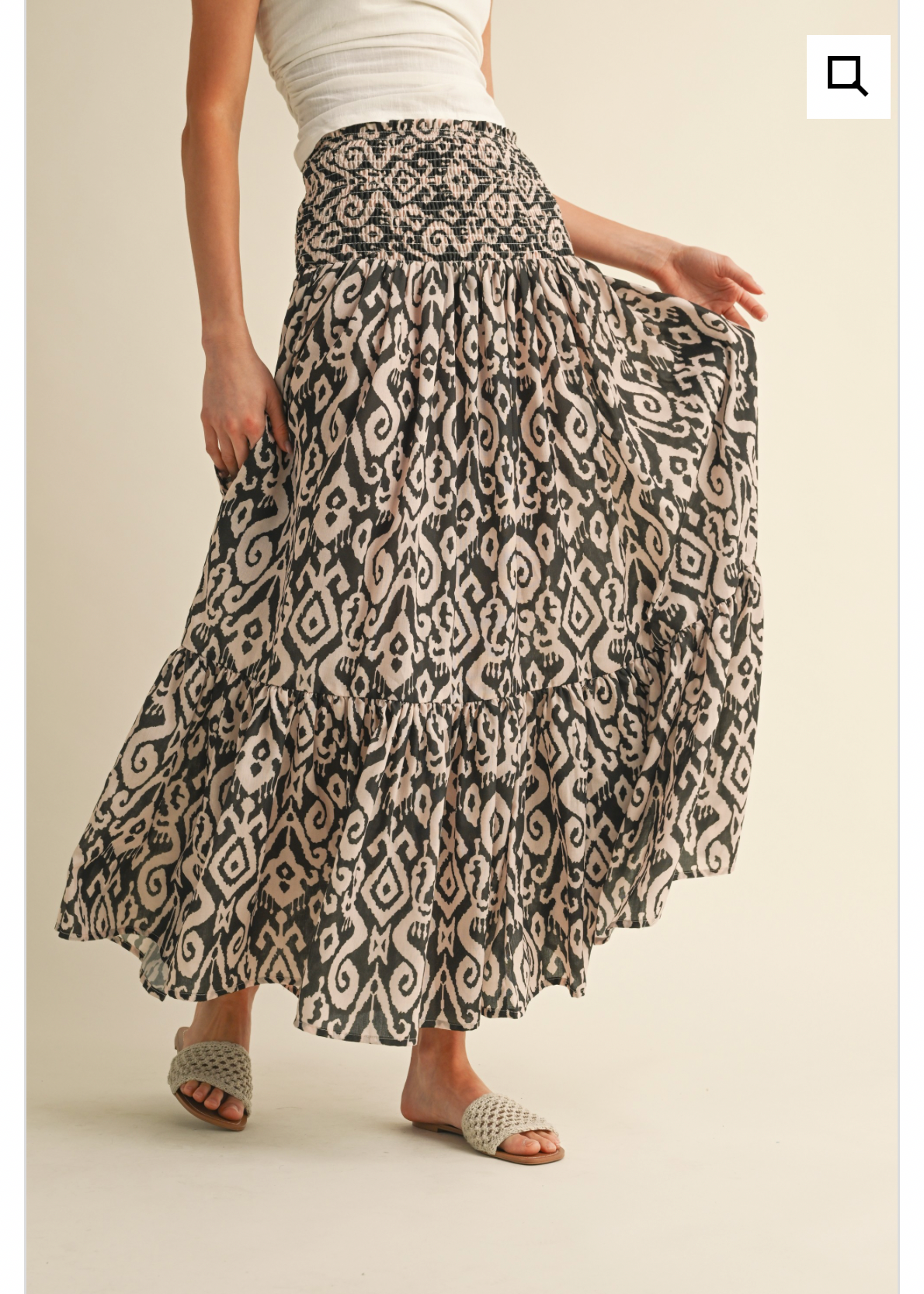 Geo Print Midi Dress/Maxi Skirt